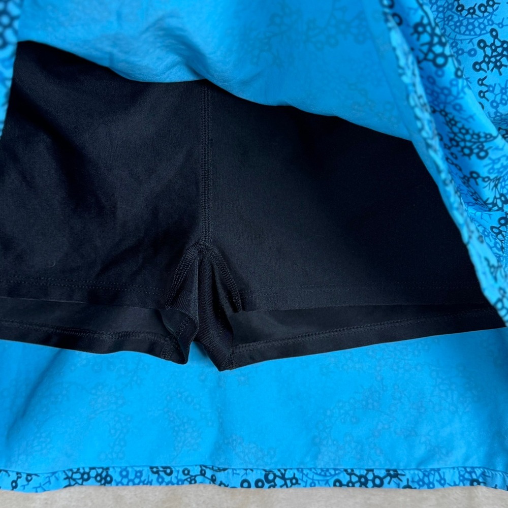Patagonia Womens Blue Geometric Molecular Print Active Skort Size Large Sporty - Picture 5 of 8